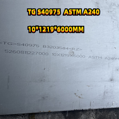 S40975 Hot Rolled Plat Stainless Steel Lembar Data Komposisi Kimia 40.0mm