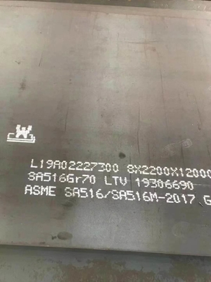 ASME SA516 Kelas 70 Plat Baja Karbon, Plat Baja Gulung Panas Untuk Boiler