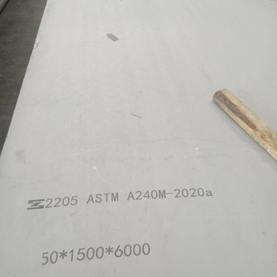 ASTM A240 S32205 S31803 2205 Plat stainless steel dupleks yang digulung panas 20*2000* 6000mm