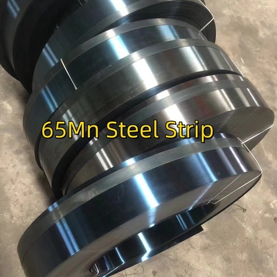 EN10132-4 C67S GB/T1222 65Mn 1.0*16mm Strip Baja Kekuatan Tarikan LC Strip Baja Karbon Tinggi Finishing Putih