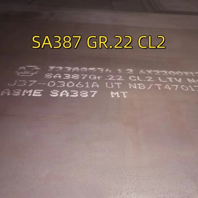 SA387 Gr22 Cl2 Plat baja paduan bergelombang panas EN 10028 13CrMoSi5-5 Plat baja wadah tekanan