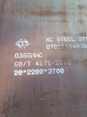 Karat Diawetkan S355J2WP 2000 * 6000mm Plat Corten Grade A ASTM A558 Standar