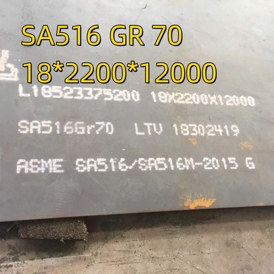 Bahan kapal tekanan Nace Hic SA516 Kelas 70N Boil Steel Plate 10*2000*12000mm