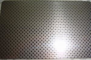 SS 316L Grade Etching Stainless Steel Sheet Metal Dengan Pola Linen Permukaan