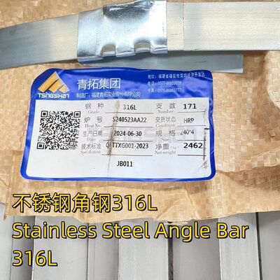Hot Rolled (AR) 316L stainless steel Angle Bar 10 x 100 x 100 x 6 M, 316L SS Angle