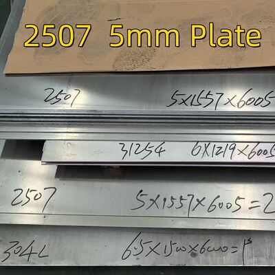S32750 2507 Pelat Baja Tahan Karat Super Duplex DIN 1.4410 Pelat Datar Logam 5.0*1500*6000mm