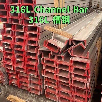 ASTM A276 Hot Rolled 10# Stainless Steel Channel Bar 100mm X 50mm x 5mm Ketebalan C-Channel SS316L