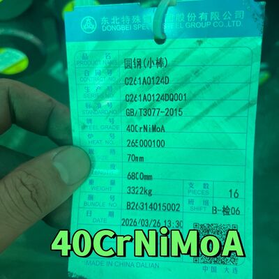 40CrNiMoA SNCM439 AISI 4340 Baja paduan Bar Bulat Hitam Permukaan 160mm Baja paduan Rod