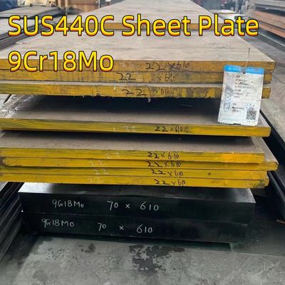Lembaran Baja Tahan Karat SUS440C Martensitik Karbon Tinggi 9Cr18Mo