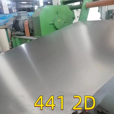 Aisi 441 1.4509 0,8 mm Lembar baja tahan karat 2D Permukaan 1220*2440mm Untuk Industri Otomotif