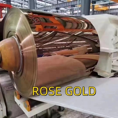 ROSE GOLD 0.5*1220x2440mm Stainless Steel Lempeng Kaca Lempeng Lempeng Untuk Dekorasi Langit-langit