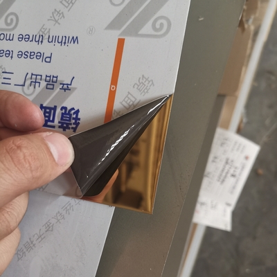 ROSE GOLD 0.5*1220x2440mm Stainless Steel Lempeng Kaca Lempeng Lempeng Untuk Dekorasi Langit-langit