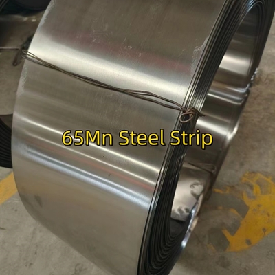 EN10132-4 C67S GB/T1222 65Mn 1.0*16mm Strip Baja Kekuatan Tarikan LC Strip Baja Karbon Tinggi Finishing Putih