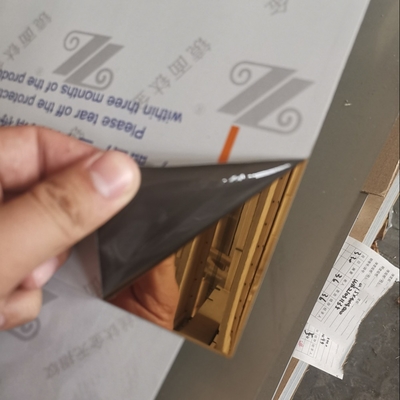 0.5*1240x2440mm Stainless Steel Lempeng Kaca Lempeng Panel Ti-Emas Lempeng Kaca