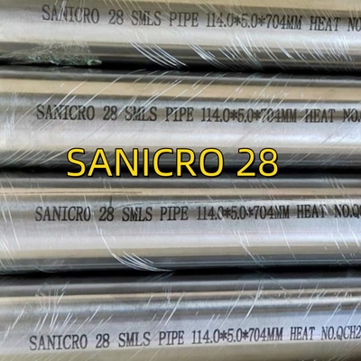 SANICRO 28 UNS N08028/W. Nr. 1.4563 SMLS pipa paduan 28 Stainless Steel Tubing 114*5*6000