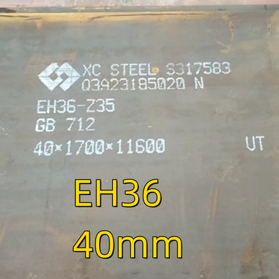 MS Plate Kekuatan Tinggi Kelas EH36 Shipping Steel Plate Ukuran: 9144mmL x 2438mmW x 16mmT