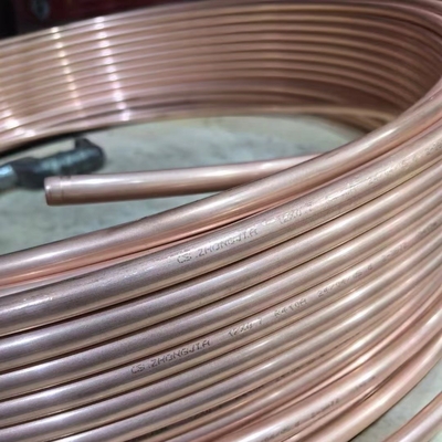 ASTM B280 Tembaga Murni 99,95% AC Pipa Tembaga Fleksibel Pipa Pancake Coil Tembaga
