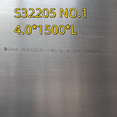1/4' 6.35mm 6mm 2205 Duplex Plat Baja Rinsless IN 4'X10' S31803 S32205