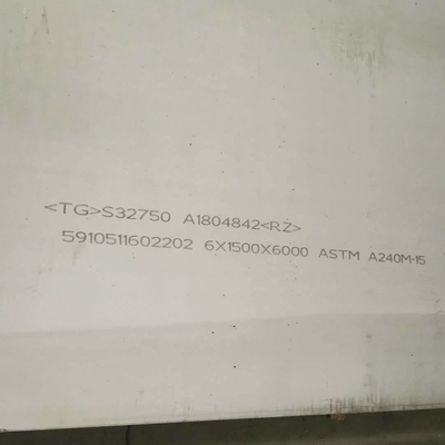 1500*6000mm Panjang S32750 2507 Super Duplex Plat baja DIN1.4410 Plat baja tahan karat