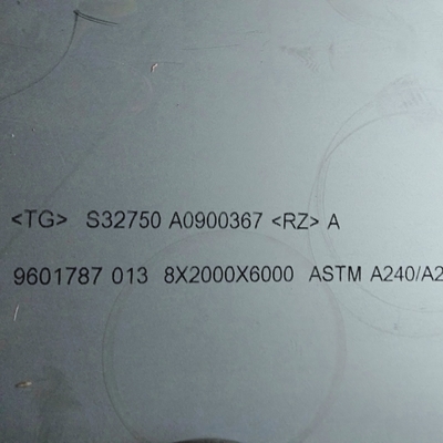 1500*6000mm Panjang S32750 2507 Super Duplex Plat baja DIN1.4410 Plat baja tahan karat