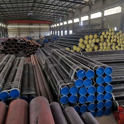 Pipa tanpa jahitan dalam 24" Sch-Std PE dalam ASTM A106 Gr B Carbon SMLS Steel Pipe untuk layanan suhu tinggi