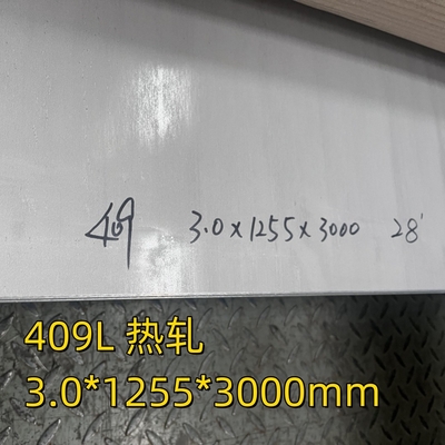 SUH409L/SUS409L 1.4512 Plat baja tahan karat 3.0*1255*3000MM Permukaan 1D Untuk Bagian Eksos Otomotif