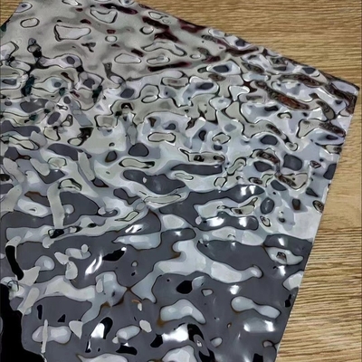 Efek Ripple SUS304 201 Efek Cermin Gelombang Air Lembar baja tahan karat 1.0*1220*2440mm