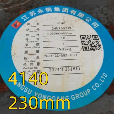 AISI 4140 Scm440 42CrMo4 1.7225 QT Hot Rolled Forged Steel Alloy Round Bar OD 290mm