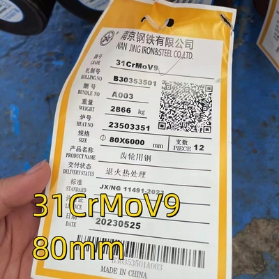 DIN 17211 baja paduan Forging 1.8519/31crmov9 Alat nitriding baja datar bulat bar