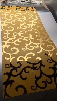 SS 316L Grade Etching Stainless Steel Sheet Metal Dengan Pola Linen Permukaan