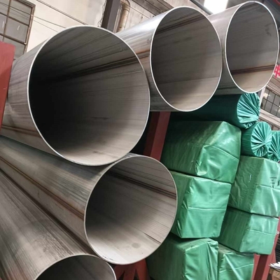 Tabung las baja tahan karat 14", CON COSTURA, ASME B36.19M, SCH 10, BE, ASTM A312 GR. TP304