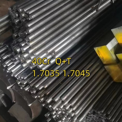 40Cr 1.7035 Q+T 25mm Dia 2500mm Panjang Bar Bulat Ditarik Dingin Permukaan Cerah H9 Toleransi HRC 28-32