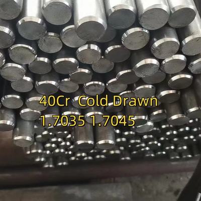 40Cr 1.7035 Q+T 25mm Dia 2500mm Panjang Bar Bulat Ditarik Dingin Permukaan Cerah H9 Toleransi HRC 28-32