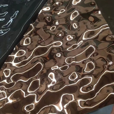 Sesuaikan Big Wave Air Ripple Stainless Steel Sheet Untuk Panel Dinding Dekorasi Langit-langit Hotel