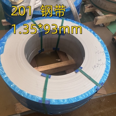 Grade 201 Koil baja tahan karat 1% Nikel Digulung Dingin 10-1250mm Lebar pita baja tahan karat