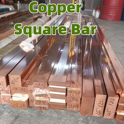 Bar Tembaga Murni Bentuk persegi 20*20 30*30mm Bar Tembaga Merah C1100 1/2H Hard Shaft
