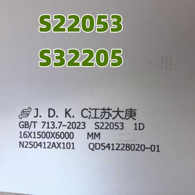 S32205 Baja Dupleks Ketebalan 3-60mm 2000*6000mm Baja Dupleks 2205  Pelat S31803