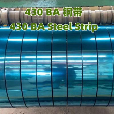Ketebalan 0,5mm ASTM A240 AISI 430 Stainless Steel Strip Coil Lebar 1220-1250mm 430 Ba Permukaan