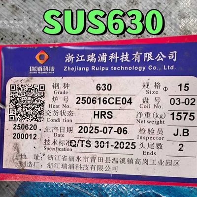 Pengerasan EURONORM 1.4542 X5CrNiCuNb 16-4  17-4PH 630 Stainless Steel Batang Bulat 16mm Perlakuan Larutan