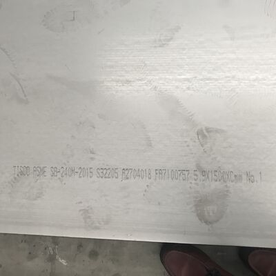 Pelat Baja Tahan Karat Duplex 2205 S31803 S32205 DSS Hot Rolled 6*2000*6000mm