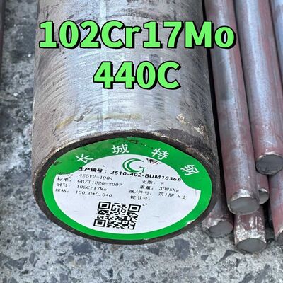 Hot Rolled ASTM 440c 80mm Stainless Steel Metal Round Rod Karbon Tinggi AISI440C Bar Hitam