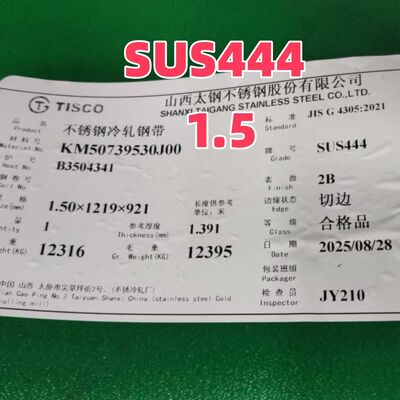 Aisi 444 SUS444 B444Ti 00Cr18Mo2 Strip Coil dari stainless steel