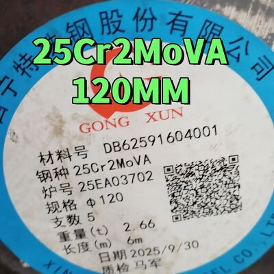 Batang Baja Paduan 25Cr2MoVA Diameter 120mm Panjang 6000mm Baja Tahan Panas Gulungan Panas untuk Baut Suhu Tinggi