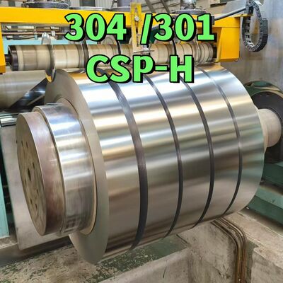 SUS 301 CSP-H Full Hard Stainless Steel Coil Strip 0.1-3.0mm Dengan Tepi Slit