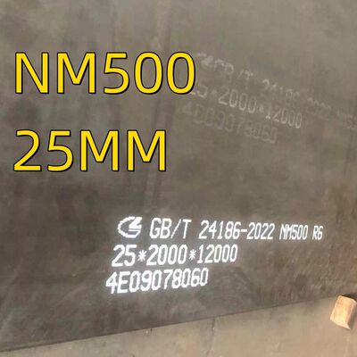 NM500 Piring baja tahan aus 500 HBW tahan abrasi AR500 Lembar 6mm - 60mm Ketebalan