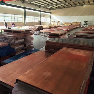 Plat Tembaga Murni C1100 T2 99,9% Cu Lembar Digulung Panas 0,5mm - 20mm Ketebalan 600mm Lebar