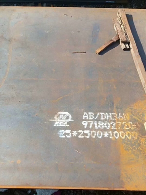 Piring baja bangunan kapal Panjang 8000 mm Lebar 2000 mm Ketebalan 14 mm DH36 Grade