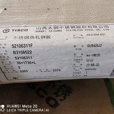 30Cr13/ EN 1.4028 / DIN X30Cr13 / JIS SUS 420J2 Lembar baja tahan karat untuk instrumen bedah